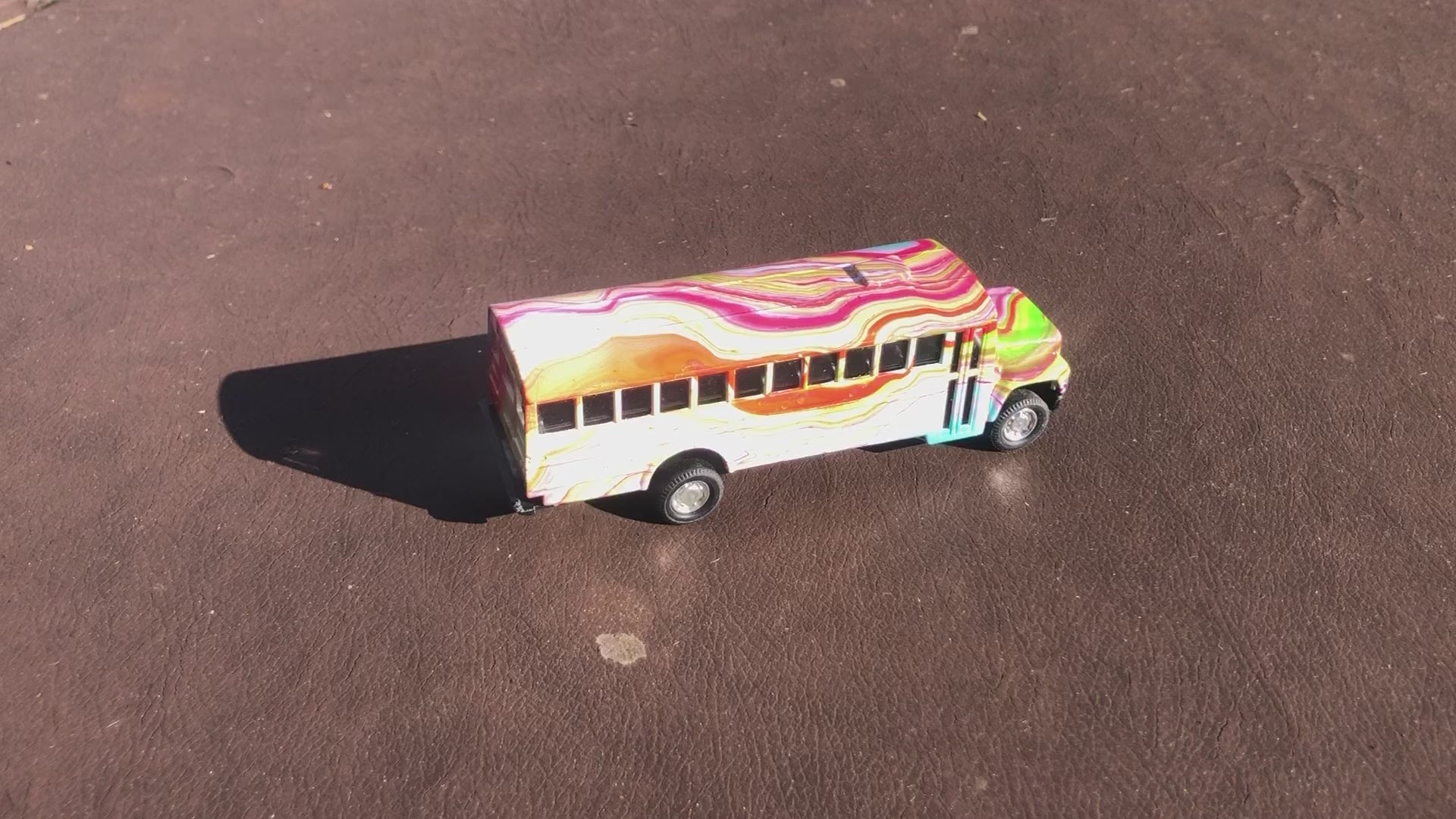 A Little Furthur - Smaller Hand Painted Dye Cast Toy Bus – Key-Z